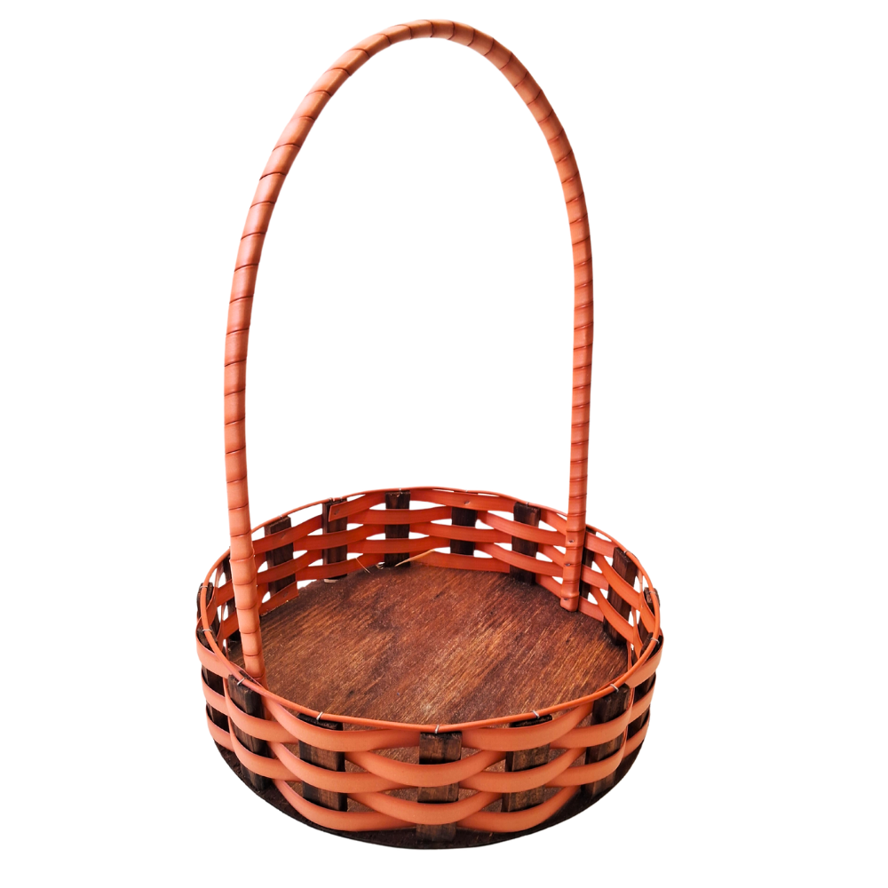 CESTA RD MD RATTAN ORANGE